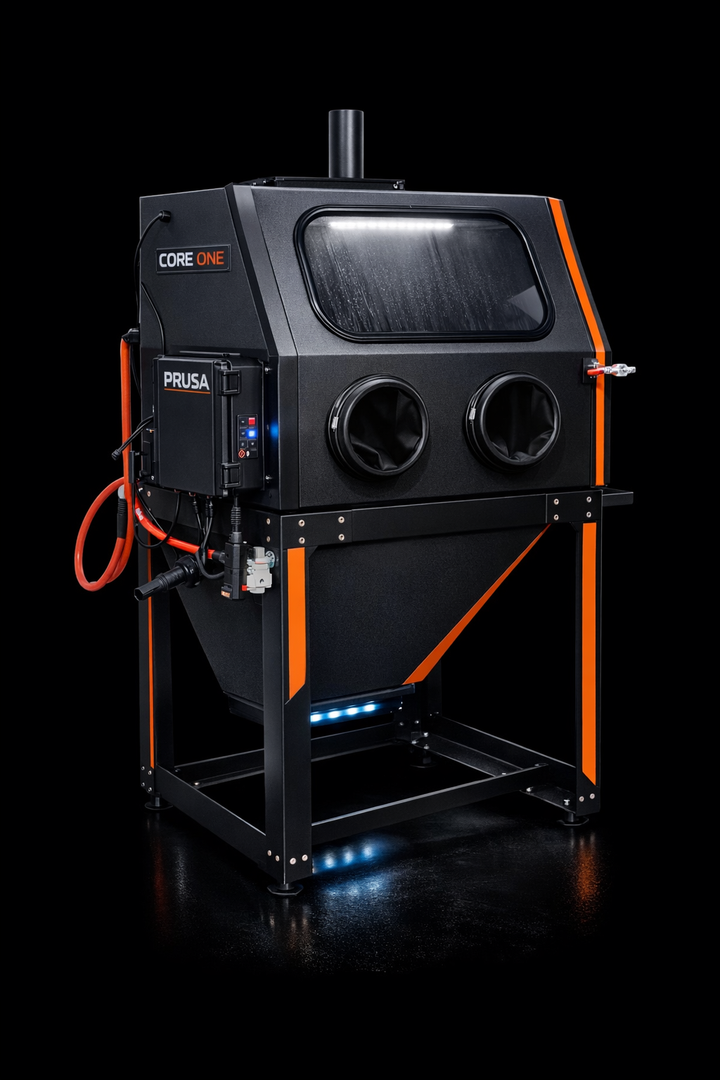 Vapor honing cabinet